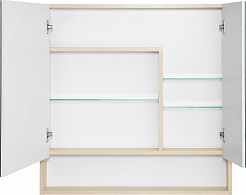 Акватон Зеркальный шкаф Сканди 85 дуб верона, белый – фотография-2